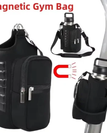 Magnetic Gym Sling Bag Water Bottle & Phone Holder Portable Crossbody Water Bottle Bag For Outdoor Sports Fitness Cup Holder Bag